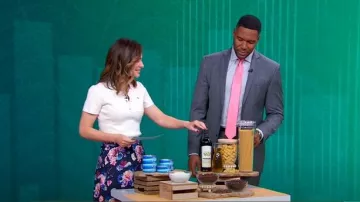 Maje Marniamy Pocket Polo worn by Rebecca Jarvis as seen in Good Morning America on April 30, 2025