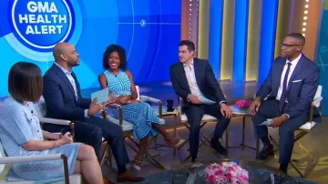 Simon Miller x RTR Axon Sleeveless Knit Midi Dress worn by Janai Norman as seen in Good Morning America on April 30, 2025