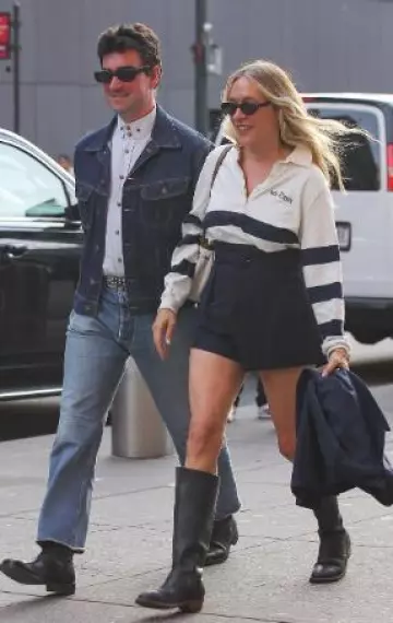 Prada Light Mohair Shorts worn by Chloë Sevigny in New York City on April 30, 2025
