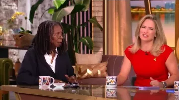 Proenza Schouler Miranda Dress worn by Sara Haines as seen in The View on May 1, 2025