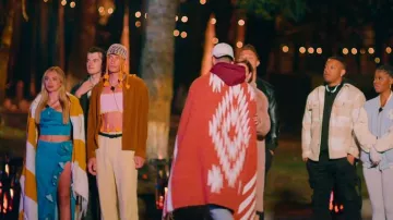 Lovers + Friends Rosalie Skirt worn by Georgia Hassarati as seen in Battle Camp (S01E08)