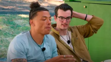 Eddie Bauer Men's Faux Shearling-Lined Thermal Shirt worn by Trey Plutnicki as seen in Battle Camp (S01E09)