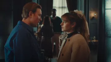 Mango Sherpa Jacket Beige worn by Emily Wright (Ruby Ashbourne Serkis) as seen in I, Jack Wright (S01E05)