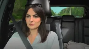 Lunettes de soleil rectangulaires Dezi portées par Paige DeSorbo comme on le voit dans Southern Charm (S10E15)