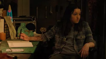 Faherty Legend™ Vintage Blue Plaid Sweater Shirt worn by Ellie Williams (Bella Ramsey) as seen in The Last of Us (S02E01)