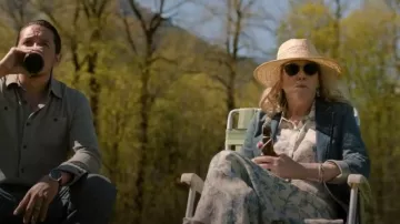 Anthropologie Dear John Minah Denim Blazer worn by Gail Lynden (Catherine O'Hara) as seen in The Last of Us (S02E03)