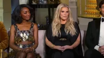 Rabanne Cropped Fringed Chainmail Top worn by Venita Aspen as seen in Southern Charm (S10E16)