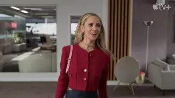 Cropped jacket worn by Keeley Jones (Juno Temple) as seen in Ted Lasso TV series wardrobe (Season 3)