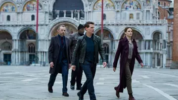Leather jacket worn by Ethan Hunt (Tom Cruise) as seen in Mission: Impossible - Dead Reckoning Part One