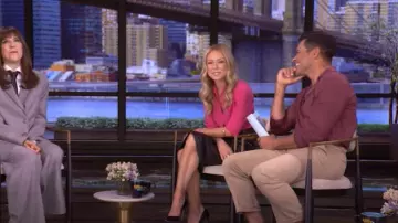 Stella McCartney Willow Silk Crepe de Chine Shirt worn by Kelly Ripa as seen in LIVE with Kelly and Mark on April 24, 2025