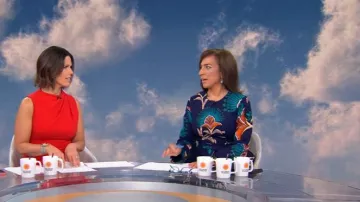 Ray Darten Awolowo Robe veste à imprimé africain portée par Michelle Miller comme on le voit dans CBS Mornings le 4 mai 2025