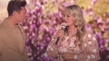 Mac Duggal Midi Dress worn by Breanna Nix as seen in American Idol (S23E11)