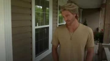 John Varvatos Men's Miles V-Neck Tee worn by Cal Jones (Chad Michael Murray) as seen in Sullivan's Crossing (S03E02)