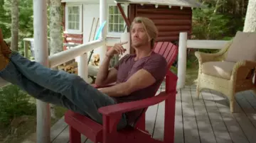 H&M Raw-Edge T-Shirt worn by Cal Jones (Chad Michael Murray) as seen in Sullivan's Crossing (S03E02)