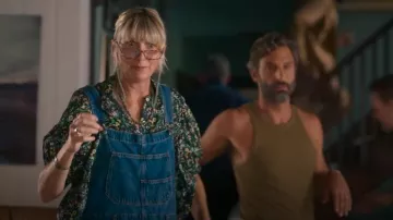 Free People Ziggy Overalls in Sapphire Blue worn by Anne (Kerri Kenney-Silver) as seen in The Four Seasons (S01E01)
