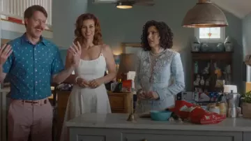 Cult Gaia Kendra Chain-Strap Cotton Sateen Midi Dress worn by Amber Gemstone (Cassidy Freeman) as seen in The Righteous Gemstones (S04E09)