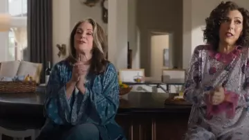 Free People Bandana Dreams Bed Jacket worn by Lori Milsap (Megan Mullally) as seen in The Righteous Gemstones (S04E09)