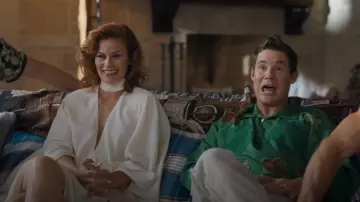 Taller Marmo Ivory Cutout Satin Kaftan worn by Amber Gemstone (Cassidy Freeman) as seen in The Righteous Gemstones (S04E09)