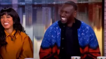 Louis Vuitton 2024 Printed Cardigan worn by Omar Sy as seen in The View on May 2, 2025