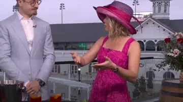 Shoshanna Midnight Vina Dress worn by Dylan Dreyer as seen in Today on May 5, 2025