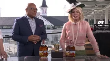 Cárdigan de cuello redondo a cuadros Lela Rose usado por Dylan Dreyer como se ve en Today el 5 de mayo de 2025