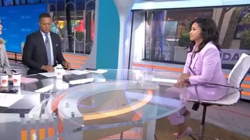 Veronica Beard Kean Pintuck Crop Pants worn by Laura Jarrett as seen in Today on May 1, 2025