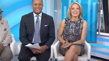 Vestido Taylor Black Fit y Flare usado por Dylan Dreyer como se ve en Today el 1 de mayo de 2025