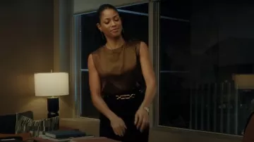 Tom Ford Whitney Box Palmellato Cinturón de cuero usado por Erica Rollins (Lex Scott Davis) como se ve en Suits LA (S01E07)