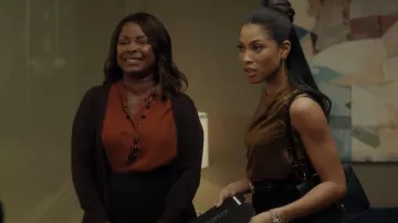 Christian Dior Smooth Calfskin Mini C'est Flap Bag Black worn by Erica Rollins (Lex Scott Davis) as seen in Suits LA (S01E07)