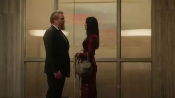 Lanvin Goatskin Trilogy Bowling Bag Mastic worn by Samantha (Rachelle Goulding) as seen in Suits LA (S01E07)