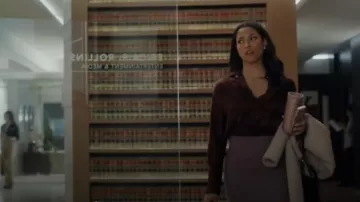 Vince Detachable Collar Silk Shirt worn by Erica Rollins (Lex Scott Davis) as seen in Suits LA (S01E08)