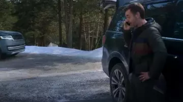 Free Country Striped Puffer Jacket worn by Jack (Will Forte) as seen in The Four Seasons (S01E07)
