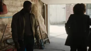 Alex Mill Flight Jacket In Canvas With Sherpa Collar worn by Ray Cannon (Edwin Hodge) as seen in FBI: Most Wanted (S06E10)