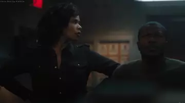 Nili Lotan Jeanette Blouse worn by Sheryll Barnes (Roxy Sternberg) as seen in FBI: Most Wanted (S06E10)