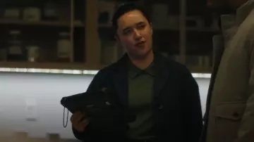 Banana Republic Cotton-Silk Sweater Polo worn by Hana Gibson (Keisha Castle-Hughes) as seen in FBI: Most Wanted (S06E13)