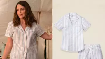 Striped Shorts Set of Kate (Tina Fey) in The Four Seasons (S01E03)