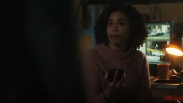 Vince Boiled Cashmere Funnel Neck Sweater worn by Sheryll Barnes (Roxy Sternberg) as seen in FBI: Most Wanted (S06E15)