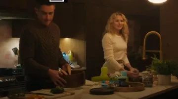 Alex Mill Fisherman Donegal Cable-knit Merino Wool-blend Sweater in Brown worn by Stuart Scola (John Boyd) as seen in FBI: Most Wanted (S06E15)