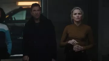 Vince Knit Wrap Top worn by Nina Chase (Shantel VanSanten) as seen in FBI: Most Wanted (S06E16)