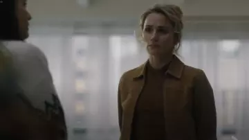Dandy Del Mar The Sicily Leather Jacket worn by Nina Chase (Shantel VanSanten) as seen in FBI: Most Wanted (S06E16)