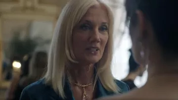 Alexis Bittar Collar metálico Dream Rain chapado de 14 quilates usado por Joely Richardson como se ve en Surface (S02E06)