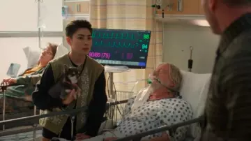 BDG Embroidered Vest Jacket In Green worn by Nico (Cora Lu Tran) as seen in Will Trent (S03E17)