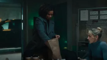 Club Monaco Classic Peacoat worn by Sheryll Barnes (Roxy Sternberg) as seen in FBI: Most Wanted (S06E16)