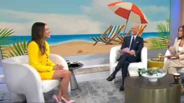 Alessandra Rich Cropped Bouclé Tweed Blazer worn by Tinx as seen in CBS Mornings on May 6, 2025