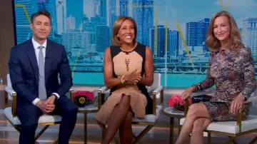 Aquilano Rimondi Colorblock Dress worn by Robin Roberts as seen in Good Morning America on May 6, 2025