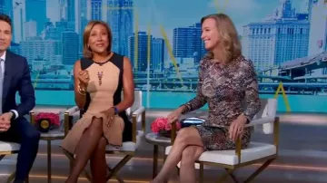Blumarine Vintage Embellished Snake Print Dress worn by Lara Spencer as seen in Good Morning America on May 6, 2025