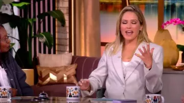 TWP Kikis Button Front Vest worn by Sara Haines as seen in The View on May 6, 2025