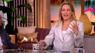 TWP Blazer with Pleat Placket worn by Sara Haines as seen in The View on May 6, 2025