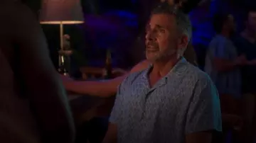 Rails Blue Printed Short Sleeve Button Up Shirt worn by Nick (Steve Carell) as seen in The Four Seasons (S01E04)