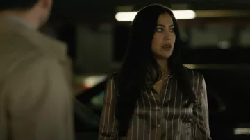 L'Agence Tyler Silk Blouse worn by Joselyn as seen in FBI: Most Wanted (S06E20)